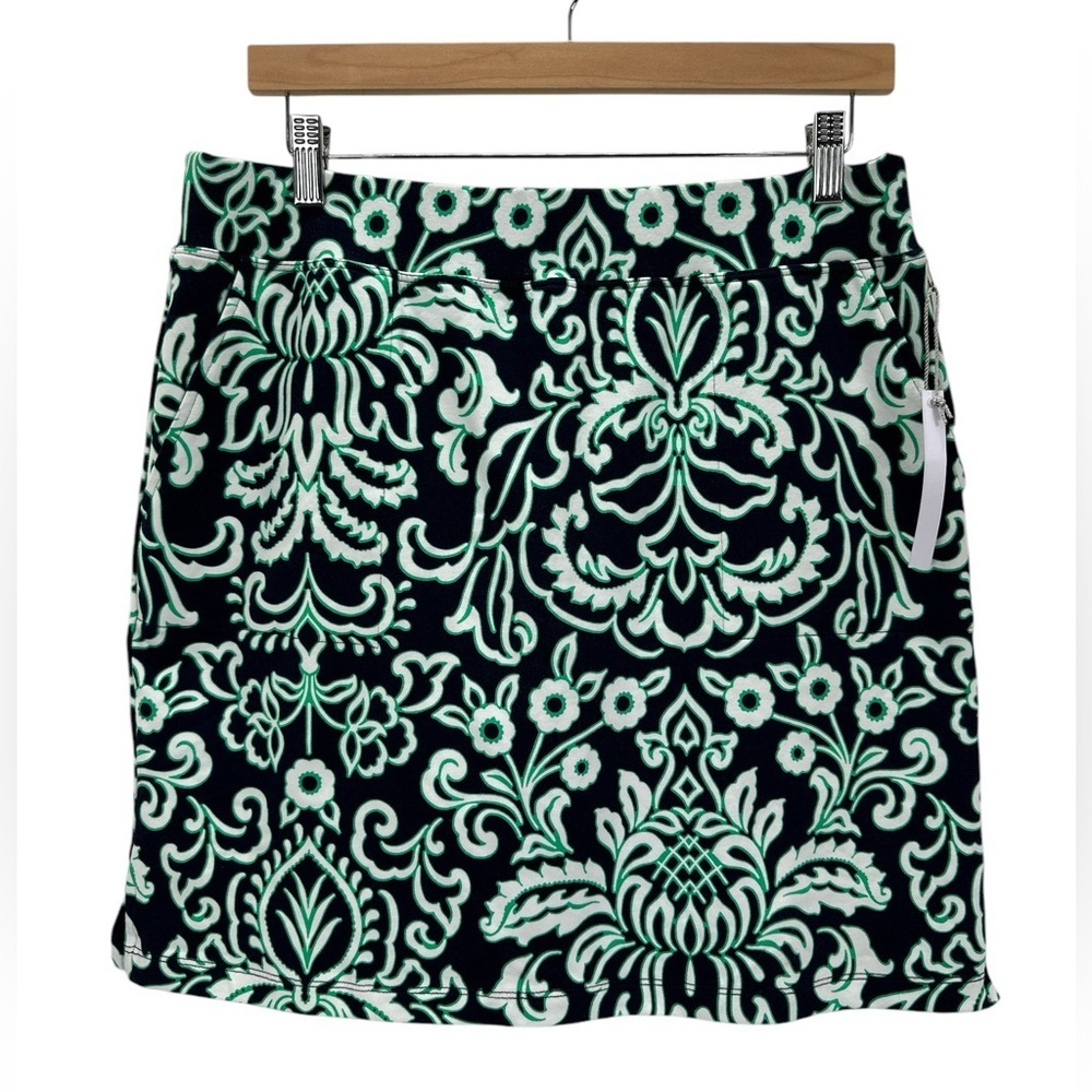 NWT Soft Surroundings Fina French Terry Skirt Skort Jaipur Scarf Floral Print - Picture 3 of 14